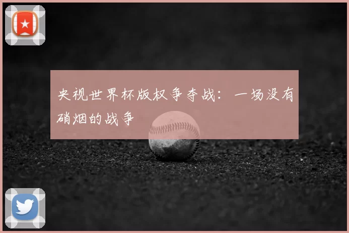 央视世界杯版权争夺战:一场没有硝烟的战争